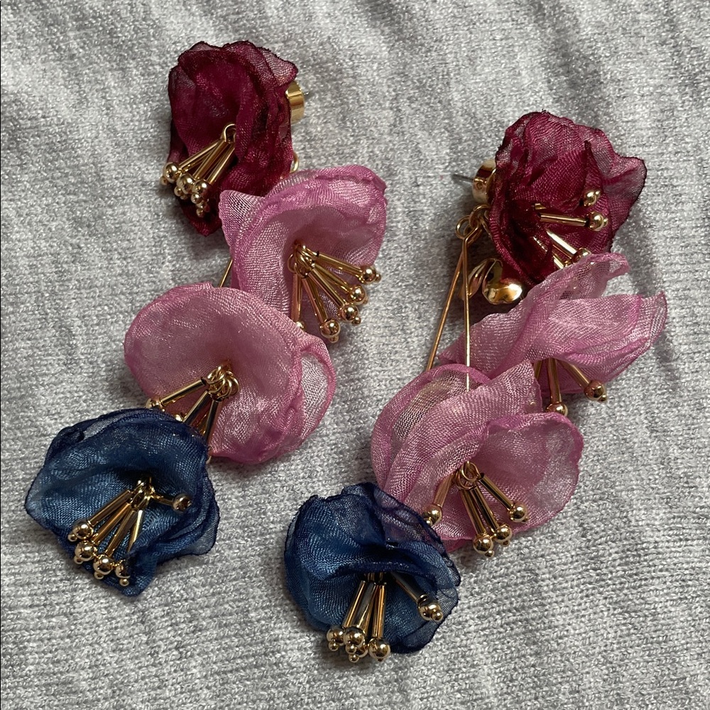 Chico's Multicolor Floral Earrings